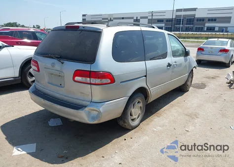2002 Toyota Sienna Le z USA, uszkodzony, nr VIN 4T3ZF13C32U435420